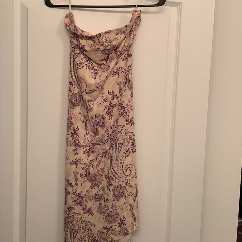 Strapless high-low dress